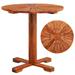 Dcenta Wooden Bistro Table Acacia Wood Bistro Table Counter Height for Garden Deck Terrace Balcony Outdoor Furniture 27.6 x 27.6 Inches (Diameter x H)