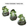 5 Inch Frogs Garden Statues Frogs Sitting On Stone Sculptures Garden Yard Frogs Landscaping Stone Ornaments Decoration Random