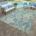 Gertmenian Paseo Canoa Coastal Geometric Oasis Outdoor Area Rug 6x9