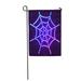 LADDKE Autumn Neon Spiderweb Sign Asymmetric on Dark Wall Halloween Garden Flag Decorative Flag House Banner 28x40 inch