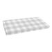 Sorra Home Grey Buffalo Plaid Indoor/Outdoor Bench Cushion Bristol