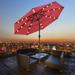 Yescom 9 Ft 3 Tier Patio Umbrella with Solar LED Crank Tilt Button Aluminum UV70+ Home