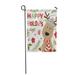 LADDKE Cute Christmas Reindeer Mistletoe Text Words Alphabet Boxes Cardinal Cherry Garden Flag Decorative Flag House Banner 28x40 inch