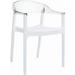 Compamia Carmen Patio Dining Chair with White Seat in Clear