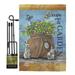 Breeze Decor BD-SH-GS-100066-IP-BO-D-US16-AL 13 x 18.5 in. Welcome Hope Grows Inspirational Sweet Home Impressions Decorative Vertical Double Sided Garden Flag Set with Banner Pole