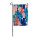 LADDKE Hawaiian Watercolor Pattern Indigo Blue Floral Tropical Hibiscus Garden Flag Decorative Flag House Banner 12x18 inch