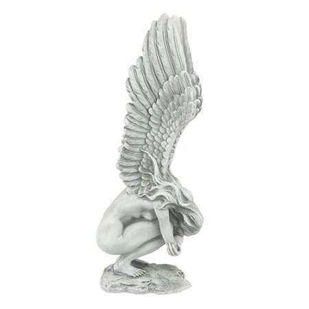 KABOER Angel Creative Sculpture Angel Wings Resin Statue Garden Outdoor Decoration Angel Statue Ornaments for Display Stand Living Room Garden Art(L)