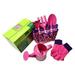 TureClos Children Gardening Watering Tools Set Kids Water Pot Harrow Fork Spade Gardening Gloves Kit Pink