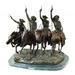 American Handmade 100% Bronze Sculpture Statue â€œComing through the Ryeâ€� by Frederic Remington mini size 10 H x 12 L x 9.5 W