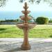 John Timberland Sag Harbor Rustic 4 Tier Cascading Outdoor Floor Water Fountain with LED Light 66 for Yard Garden Patio Deck Porch House Exterior