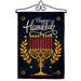 Happy Hanukkah Garden Flag Set Winter 13 X18.5 Double-Sided Decorative Vertical Flags House Decoration Small Banner Yard Gift