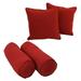 Blazing Needles 4 Piece Twill Corded Throw Pillow Set