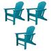 Leisure Classics UV Protected Indoor Outdoor Patio Chair Turquoise (3 Pack)