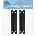 2-Pack BBQ Grill Heat Shield Plate Tent Replacement Parts for Brinkmann Grand Gourmet 6345 (810-6345-0) - Compatible Barbeque Porcelain Steel Flame Tamer Flavorizer Bar Burner Cover 17 3/4