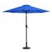 Westin Outdoor 9 Ft Umbrella with Round Resin Plastic Base Weight Included for Patio Garden UV Water Weather Resistant Royal Blue