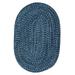 Colonial Mills 9 x 9 Navy Blue Handcrafted Reversible Round Outdoor Area Throw Rug