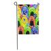 KDAGR Watercolor Funny Monster Heads Celebration Cartoon Horror Party Beasts Baby Garden Flag Decorative Flag House Banner 12x18 inch