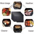 Cribun Grill Mat - 100% Non-Stick BBQ Grill Mats Heavy Duty Reusable and Easy to Clean - Works on Electric Grill Gas Charcoal BBQ - 15.75 x 13-Inch Black(Set of 5)