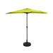 9 ft Half Market Umbella With Bronze Round Free Standing Base Lime Green