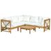 Outsunny 6-Piece Outdoor Patio Sofa Sectional Set with Modular Design White