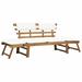 Andoer Garden Bench with Cushions 2-in-1 74.8â€� Solid Acacia Wood