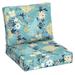 Better Homes & Gardens 42 x 24 Turquoise Floral Outdoor 2-Piece Deep Seat Cushion