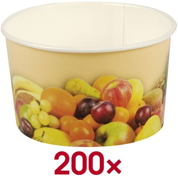 Papstar 200 Eisbecher rund 125 ml »Früchte« orange, 4.8 cm Image