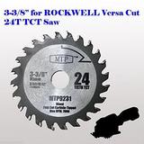 MTPÂ® Pack of 1 /3/7 24T Carbide Tip 3-3/8 inch WOOD Circular Saw Blade for Rockwell Versacut Versa Cut RK3440K Makita Cordless 3-3/8 Craftsman Nextec Arbor Size 15mm 19/32 0.59