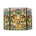 RADIANCE Goods Tiffany-Glass Victorian 3pcs Folding Fireplace Screen 40 Wide