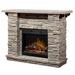Dimplex Featherston 61 W x 16 D x 44 H Electric Fireplace Mantel Package - Gray Stone GDS28L8-1152LR