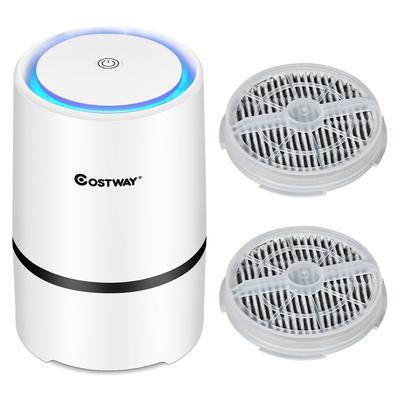 Costway Air Purifier Mini Ionic HEPA W/2pcs 3-in-1 Composite HEPA