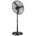 Comfort Zone 30â€� High-Velocity 3-Speed Industrial Pedestal Fan with Aluminum Blades and Adjustable Height Black