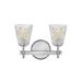 Two Light Bath Vanity In Traditional-Glam Style 14.75 Inches Wide By 9.5 Inches High Hinkley Lighting 5152Cm