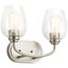 Kichler Valserrano 10 1/4 High 2-Light Brushed Nickel Wall Sconce