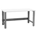 BenchPro 30 x 48 x 30 to 36 in. Adjustable Height Roosevelt Workbenches with Formica Laminate Top Gray & White