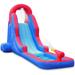 Deluxe Inflatable Water Slide Park - Heavy-Duty Nylon for Outdoor Fun - Climbing Wall, Slide, & Small Splash Pool - Blue