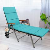 Gymax Folding Patio Rattan Lounge Chair Cushioned Aluminum Adjust - See Details