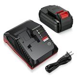 Powerextra 3.7Ah 18 Volt Replacement Battery for Porter Cable PC18B + Battery Charger for Porter Cable 18-Volt Cordless Tool Batteries