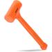 Neiko 02848A 3 LB Dead Blow Hammer Neon Orange | Unibody Molded | Checkered Grip | Spark and Rebound Resistant