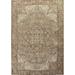 Antique Geometric Traditional Heriz Persian Wool Area Rug Hand-knotted - 9'9" x 12'11"