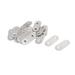 20pcs 40mm Stainless Steel Flat Brackets Straight Mending Repair Fixing Plates - Silver Tone - 1.6" x 0.6" x 0.067" (L*W*T)