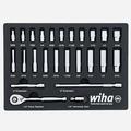 Wiha 33396 SAE 1/4 Drive Professional Socket Tray Set 25 Pieces