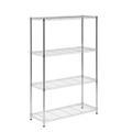 Honey Can Do 4-Tier Heavy-Duty Adjustable Shelving Unit With 250-Lb Weight Capacity Chrome Basement/Garage