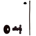 Westbrass D105K20X-12 5/8 x 3/8 OD x 20 Corrugated Riser Supply Line Kit with Cross Handle Angle Supply Shut Off Valve for Faucet and Toilet Oil Rubbed Bronze