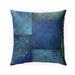 ECLECTIC BOHEMIAN PATCHWORK BLUE AND GREEN Indoor|Outdoor Pillow By Kavka Designs