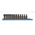 GearWrench 84905 12-Piece Metric 1/4 in. Drive 6 Point Universal Impact Socket Set