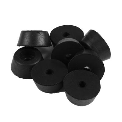 8Pcs Antislip Rubber Round 25x20x12mm Furniture Leg Cover Protector - Black - 1"x0.8"x0.47"(Bottom.D*Top.D*H)