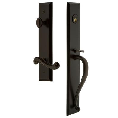 Grandeur Fifth Avenue Solid Brass Rose Left Handed Keyed Entry Single