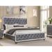 Best Master Furniture Sedona Silver Panel Upholstered Bed
