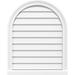 30 W x 40 H Round Top Surface Mount PVC Gable Vent: Non-Functional w/ 2 W x 2 P Brickmould Sill Frame